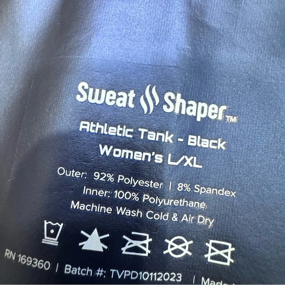 WOMEN'S SWEAT SHAPER ~ATHLETIC COMPRESSION WEAR ~TANK SIZE L/XL - Picture 3 of 8